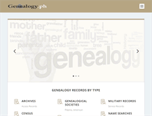 Tablet Screenshot of genealogy.ph